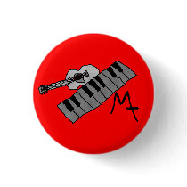 piano keys and guitar buttons