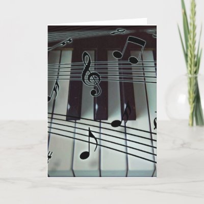 Piano Keys and Music Notes cards