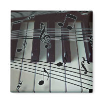 Piano Keys and Music Notes magnets
