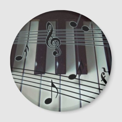 Piano Keys and Music Notes magnets