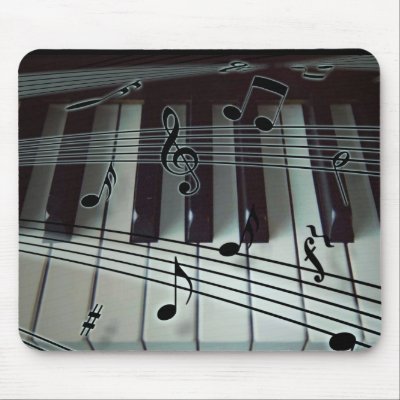 Piano Keys and Music Notes mousepads