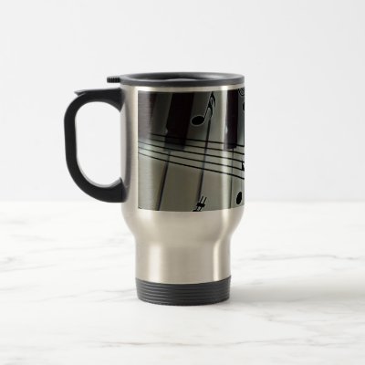 Piano Keys and Music Notes mugs