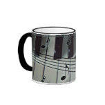 Piano Keys and Music Notes mugs