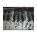 Piano Keys and Music Notes postcards