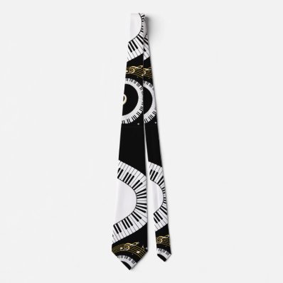 Piano Keys and Musical Notes Tie