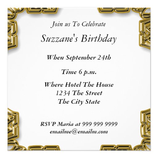 Piano Keys Birthday Party Glamour Hot Invitation