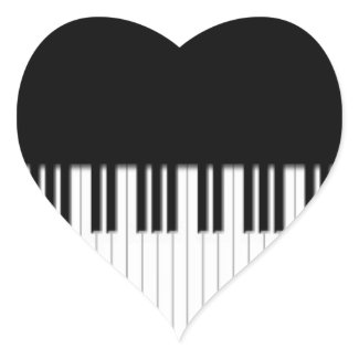 Piano Keys black & white Stickers