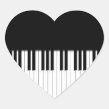 Piano Keys black & white Stickers