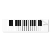 Piano Keys bumper stickers