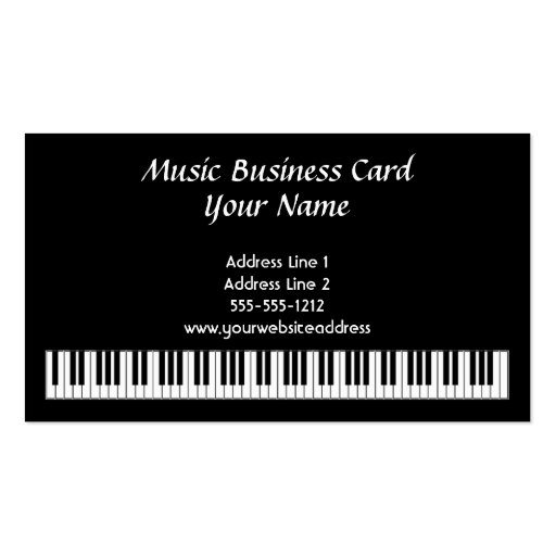Piano Keys Business Card