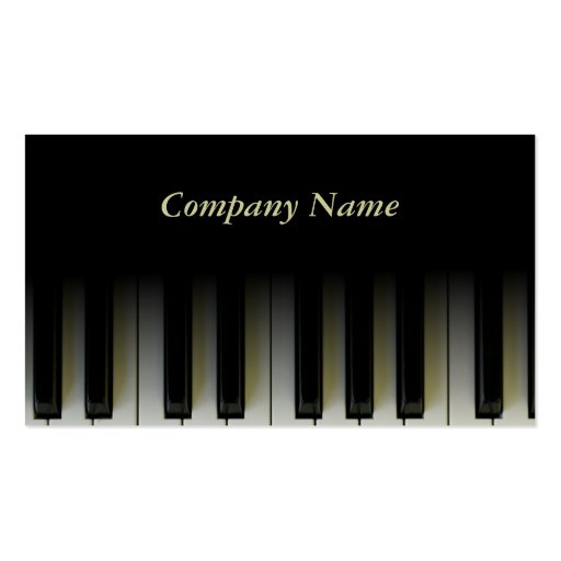 Piano Keys Business Card Templates (front side)