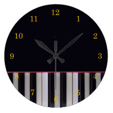 Piano Keys Clock by Leslie Harlow