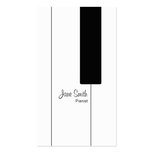 Piano Keys for Pianist Business Cards (front side)
