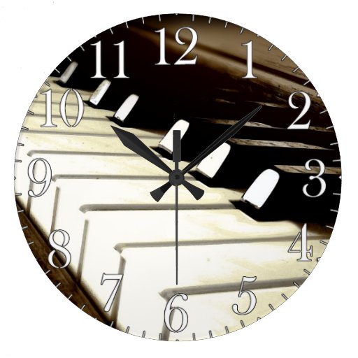 Piano Keys MusicLover's Wall Clock Zazzle