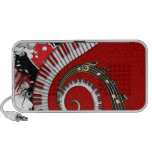 Piano Keys Music Notes Grunge Floral Swirls speakers