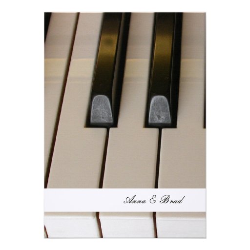 Piano Keys Music Wedding Invitation