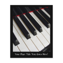 Piano Keys Photograph Full Color Flyer