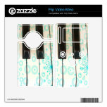 Piano Keys with Aqua Circles Skins For Flip Video Mino