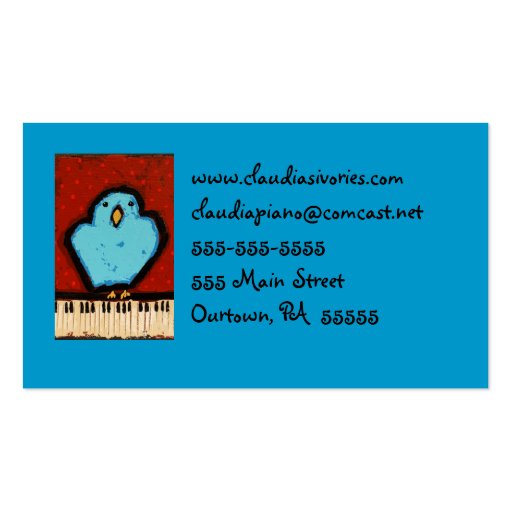 piano lesson business card (back side)