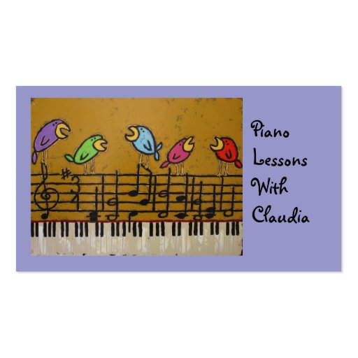 piano lesson business card (front side)