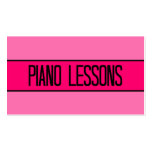 Piano Lessons Baby and Hot Pink Business Card