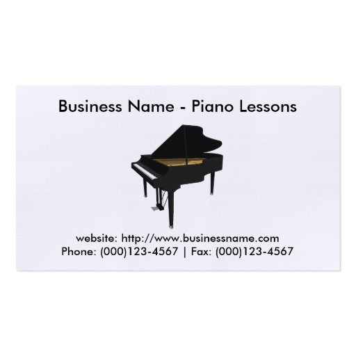 Piano Lessons Business Card: Piano 3D Model