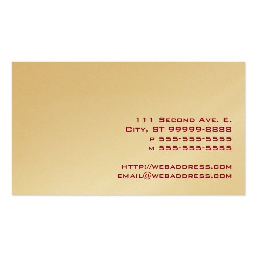 Piano Lessons Business Card Template (back side)