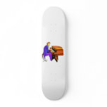 Piano man playing grand piano blue coat skate deck