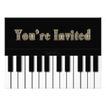 PIANO MULTI PURPOSE INVITATION - GOLD