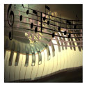Piano Music Abstract posters