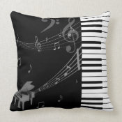 Piano Music throwpillow