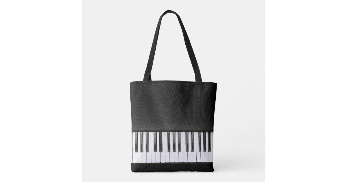 Piano Music Black and White Tote Bag | Zazzle