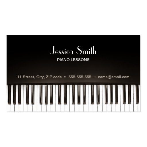 Piano Music business card