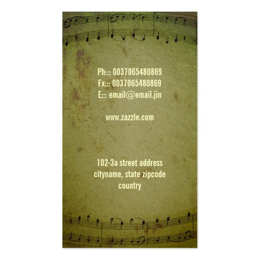 piano music business card (back side)