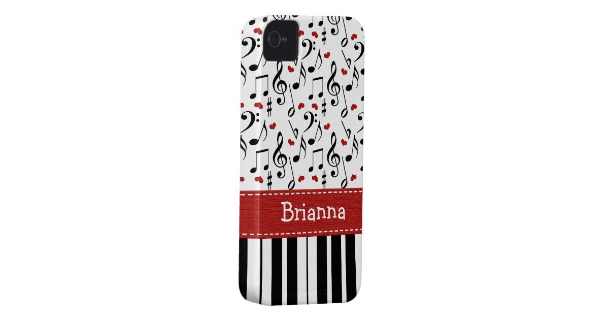 Piano Music Note iPhone 4 / 4s CaseMate Cover Zazzle