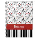 Piano Music Note Spiral Notebook Journal