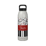 Piano Music Notes Water Bottle BPA Free