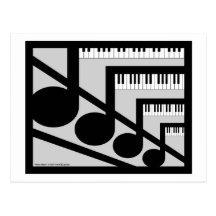 Piano Music Postcard