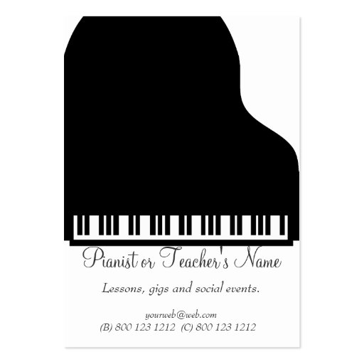Piano Musicians Business Card