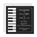 Piano note invitation card invitation