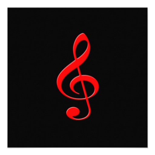 Piano note invitation card