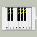 Piano Notes Greeting Card