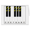 Piano Notes cards by TeeShirtsTShirts Piano Notes cards