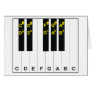 Piano Notes Greeting Card