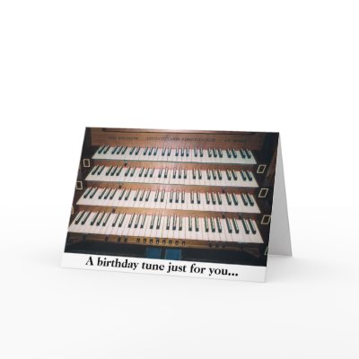 Piano Organ Keyboard Birthday Greeting Card by jesterbryanc