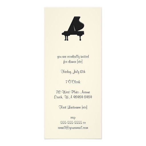 Piano Personalized Invites