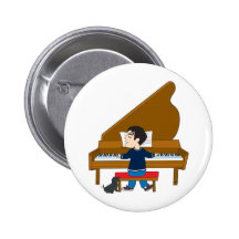 Piano Player and Dog Buttons