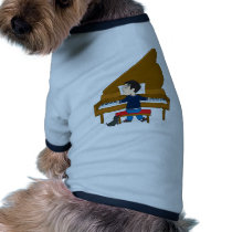Piano Player and Dog pet clothing by mariabellimages Piano Player and Dog pet clothing