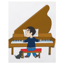 Piano Player and Dog flyers
