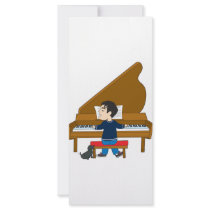 Piano Player and Dog rack cards by mariabellimages Piano Player and Dog rack cards